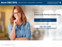 Tablet Screenshot of crossroadsfamilydentalcare.com